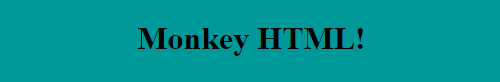 Monkey HTML banner