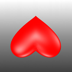 Updside Down 3D heart