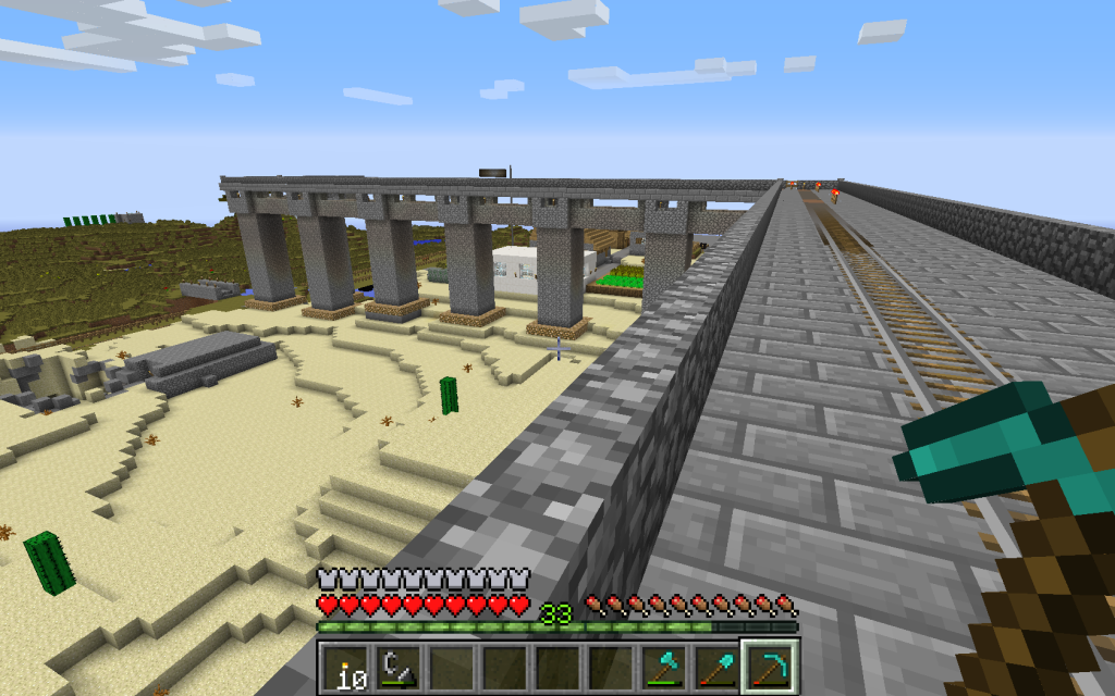 Minecraft Rail Bridge
