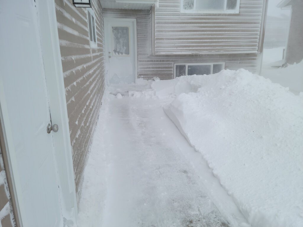 My cleared front door.