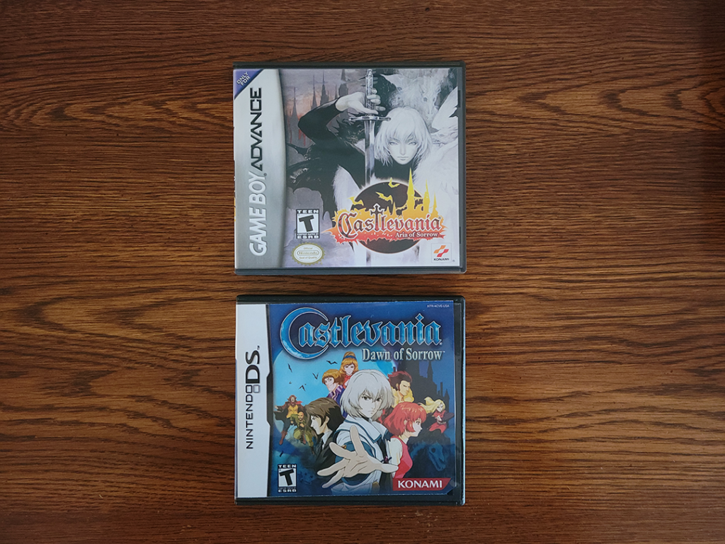 Castlevania: Aria of Sorrow for the GBA and Castlevania: Dawn of Sorrow for the DS