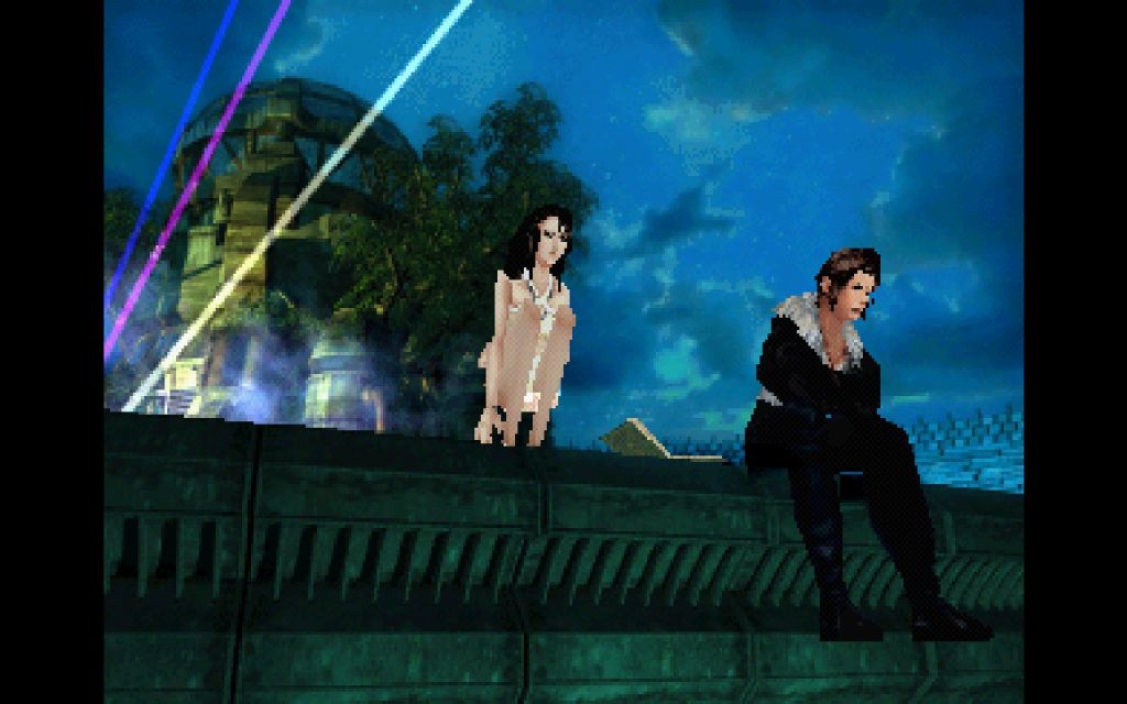 Final Fantasy VIII Screenshot - Squall and Rinoa need to talk at the party.
